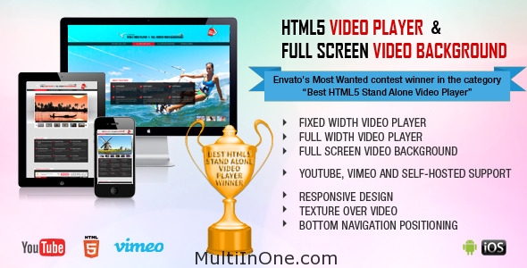 HTML5 Video Player & FullScreen Video Background Preview
